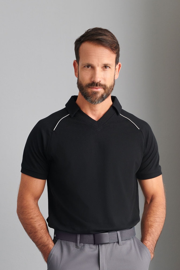 POLO CUELLO PICO REGULAR NEGRO TALLA L