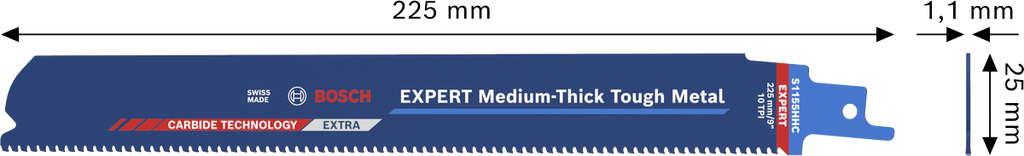 HOJA SIERRA SABLE EXPERT S1155HHC MEDIUM-THICK TOUGH METAL