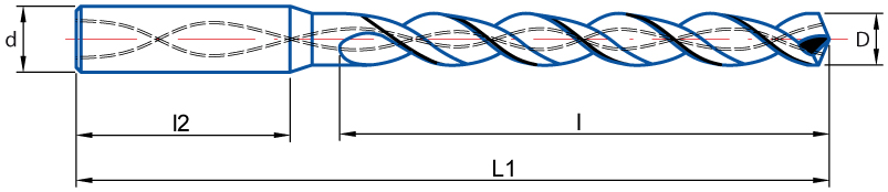 BROCA K30F DIN6537L REFRIGERACION INTERIOR HA-ALTIN 10 mm