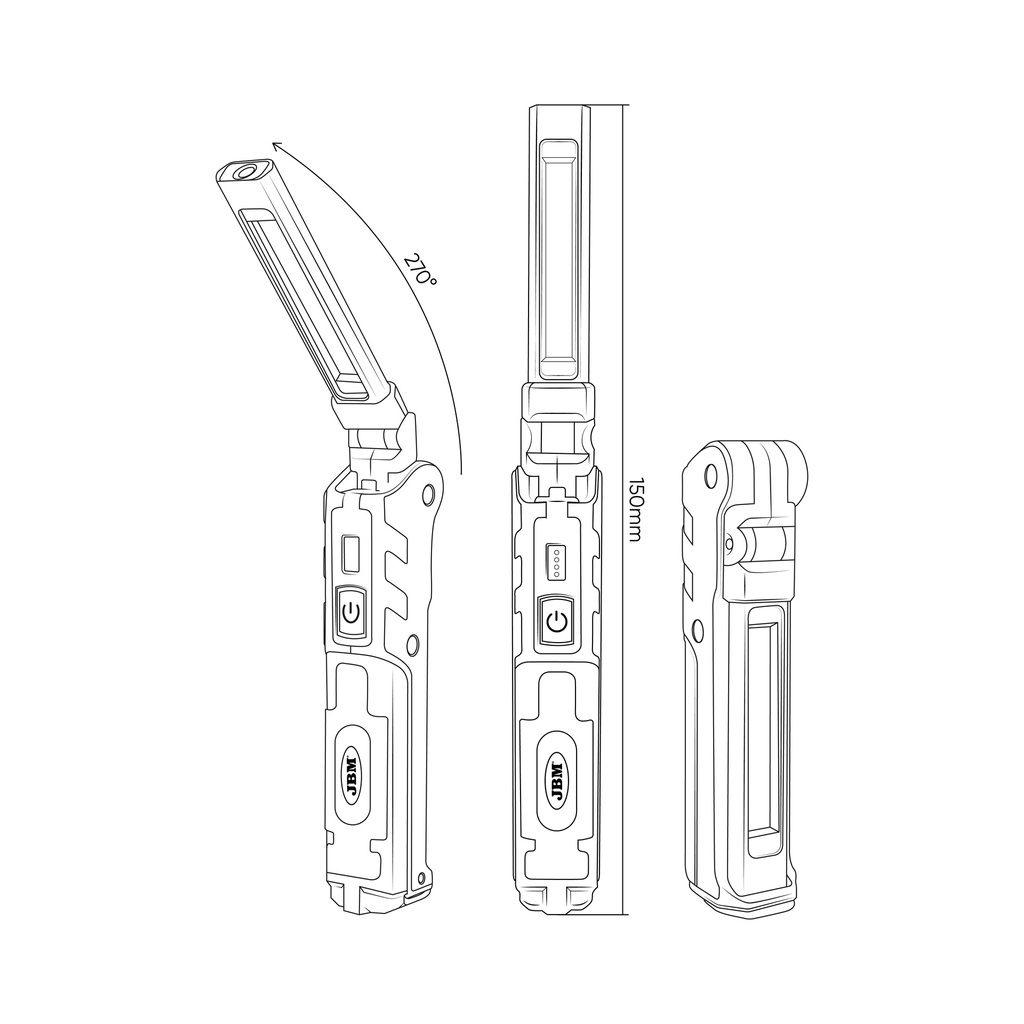 MINI LÁMPARA LED ARTICULADA IMANTADA 360 LM