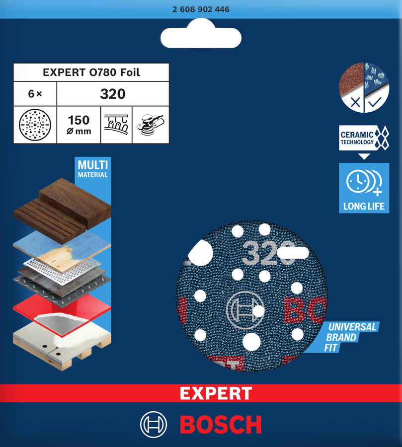 DISCO DE LIJA EXPERT 0780 150 mm P320