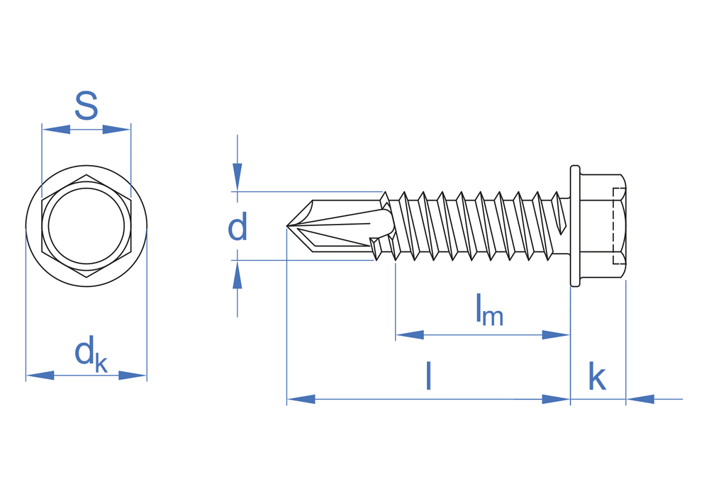 TORNILLO DIN 7504-K ZN 6,3X32