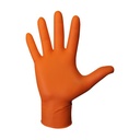 CAJA GUANTES NITRILO NARANJAS DIAMANTADOS (50 UDS.) L