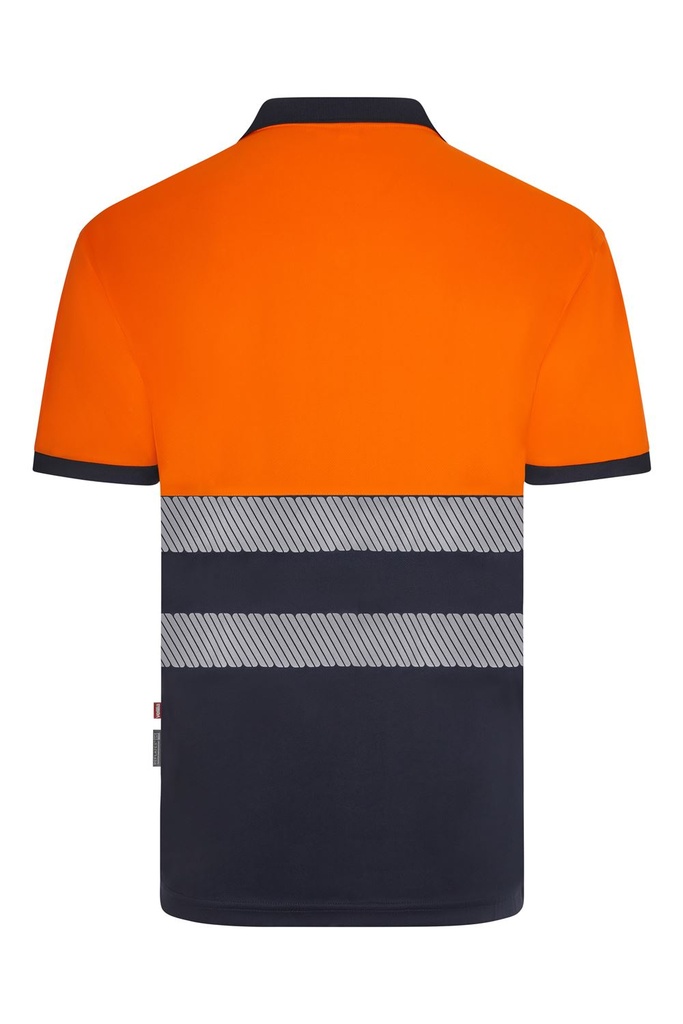 POLO ALTA VISIBILIDAD AZUL-AMARILLO DE POLIÉSTER RECICLADO L
