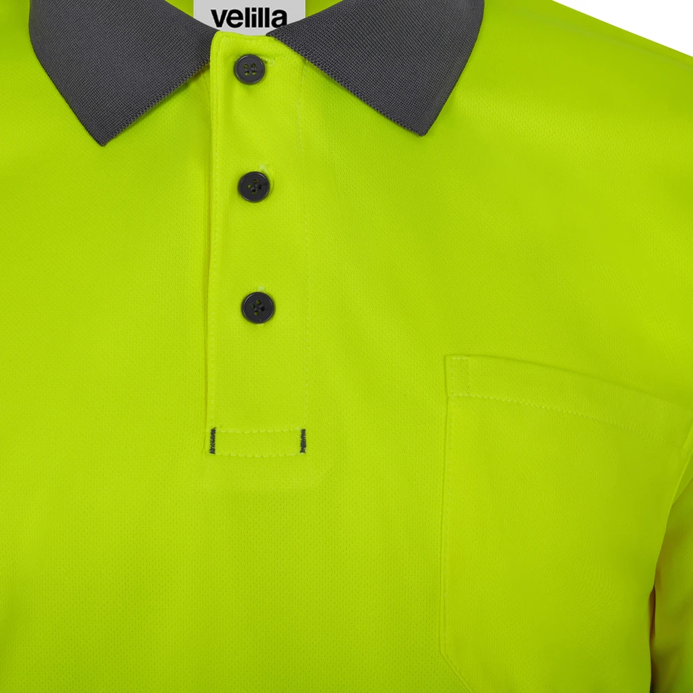 POLO ALTA VISIBILIDAD AZUL-AMARILLO DE POLIÉSTER RECICLADO S