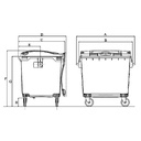 CONTENEDOR TAPA PLANA 1000 l AZUL