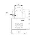 CANDADO ARCO LARGO INOX50AL BLISTER