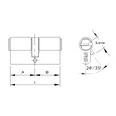 CILINDRO PLATINIUM M LLAVE LARGA PTM3050N BLISTER