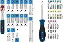 JUEGO CARRACA 1/4" DE 37 PIEZAS