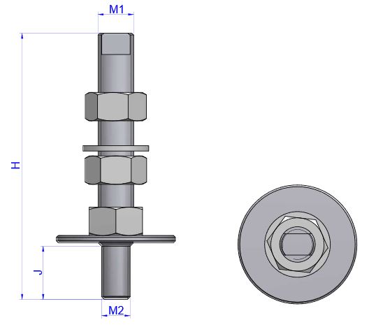 KIT TORNILLOS PARA SOPORTE MARINO M12