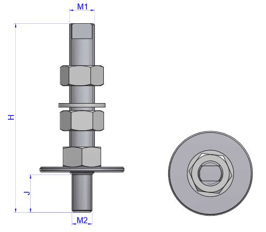 KIT TORNILLOS PARA SOPORTE MARINO M16