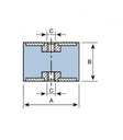 SOPORTE CILÍNDRICO HEMBRA INOX 60 x 35