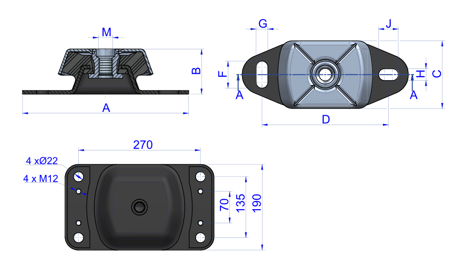 SOPORTE MARINO GRANDE B55