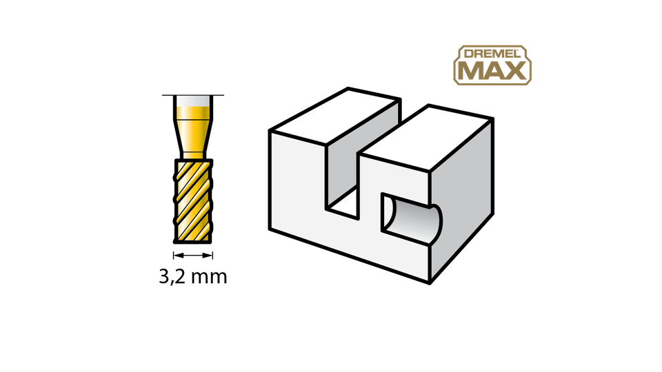 BROCA DE GRABADO DREMEL MAX 3,2 mm (194DM) x2