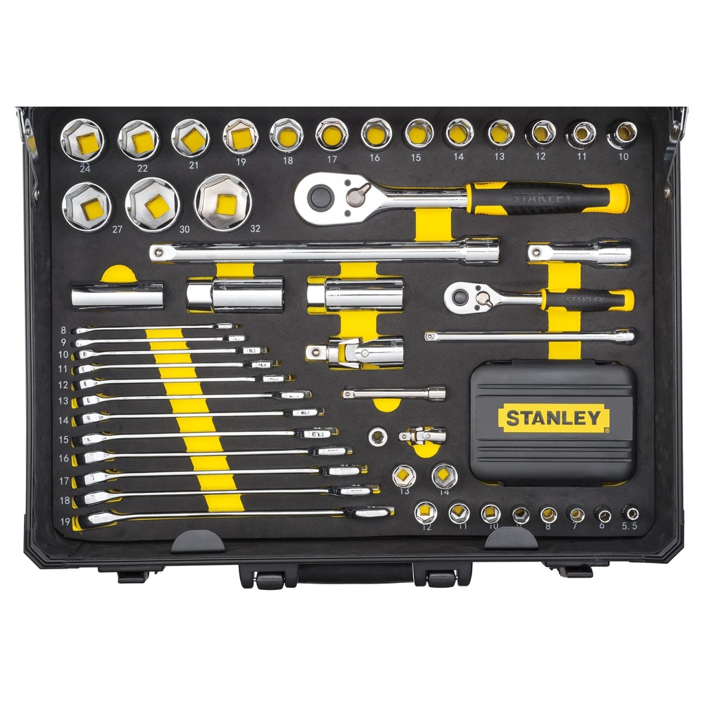 KIT MANTENIMIENTO CON MALETÍN DE ALUMINIO STANLEY (142 PIEZAS)