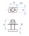 TORNILLO GUIA CARRIL M8 x 30