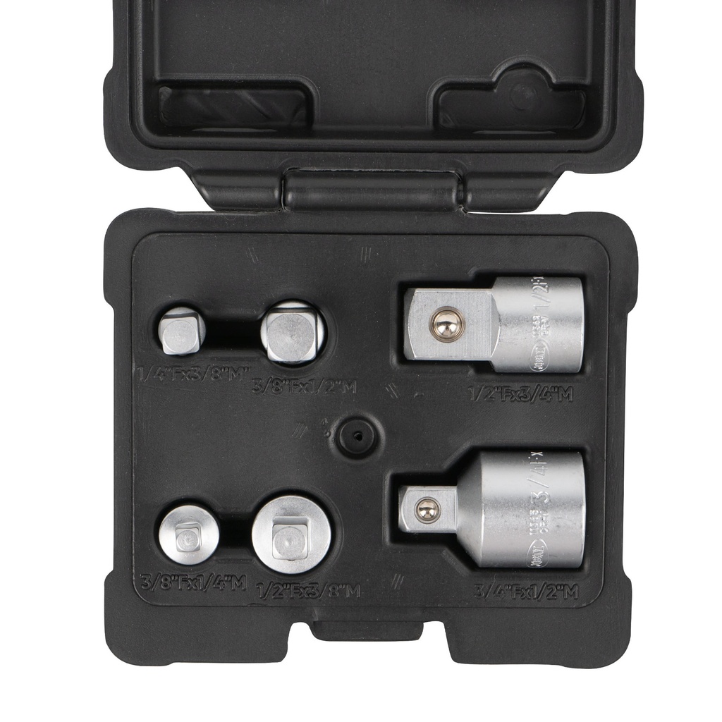 JUEGO AMPLIADORES Y REDUCTORES 1/4", 3/8", 1/2", 3/4"
