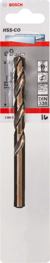 BROCA DE HSS DE COBALTO DIN 338 9,0 x 81 x 125