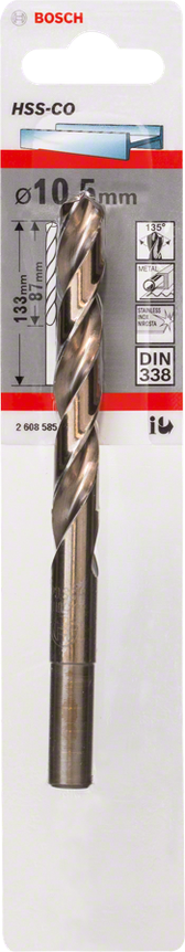 BROCA DE HSS DE COBALTO DIN 338 10,5 x 87 x 133