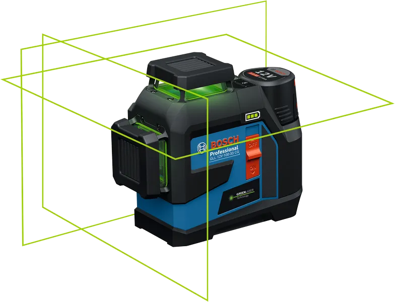 NIVEL LASER LÍNEAS VERDES GLL 12V-100-33 CG