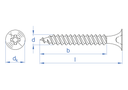 TORNILLO PARA PLACA DE YESO PL-F 3,5 x 55