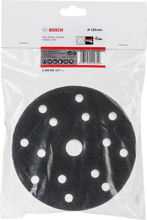 ADAPTADOR PERFORADO PARA LIJADORAS ORBITALES 150 mm
