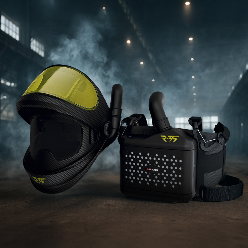 PANTALLA ELECTRONICA SOLDADURA SOLTER HELLMET R-35 FLOW FLIP-UP