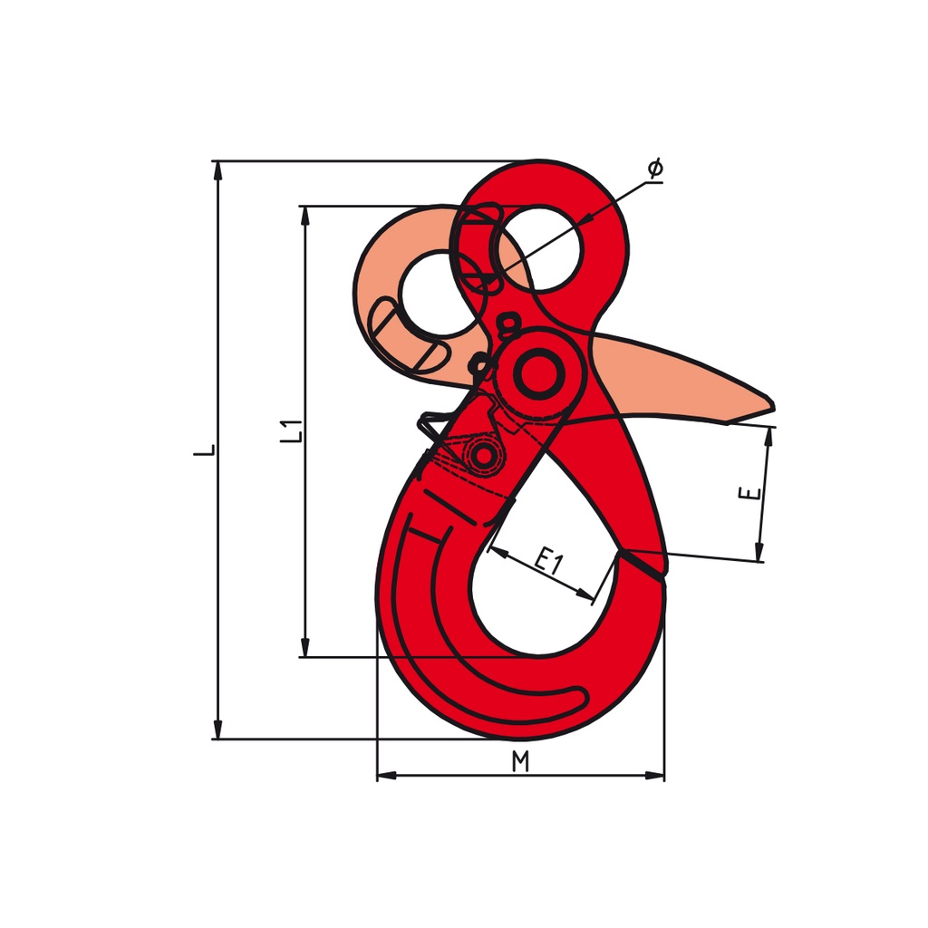 GANCHO OJO DE SEGURIDAD CLS G-80 1120 kg