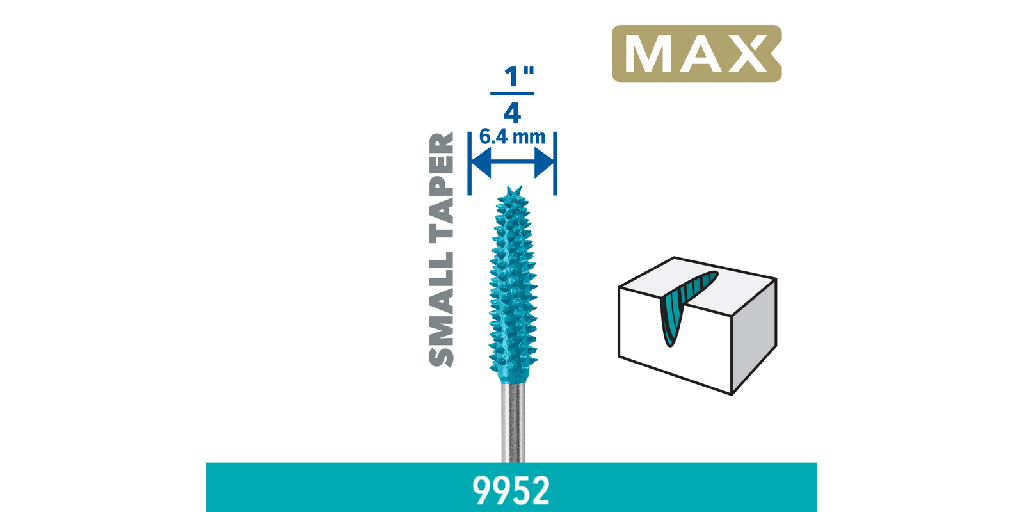 BROCA DE TALLADO CÓNICA PEQUEÑA DREMEL MAX (9952)