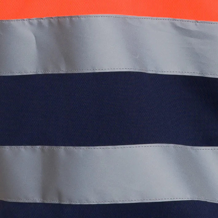 CAMISETA MANGA CORTA ALTA VISIBILIDAD HILL ORANGE/NAVY T-L