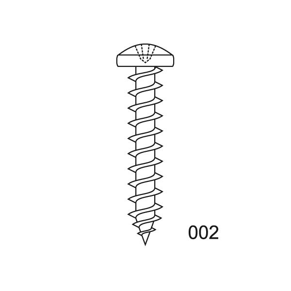 TORNILLO ROSCA RÁPIDA CABEZA REDONDA 3,5X20