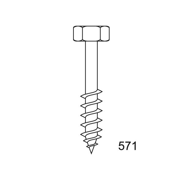 TIRAFONDO DIN 571 INOX A4 10X100