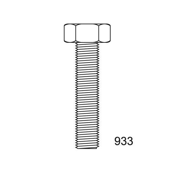 TORNILLO DIN 933 8.8 ZN 10X100