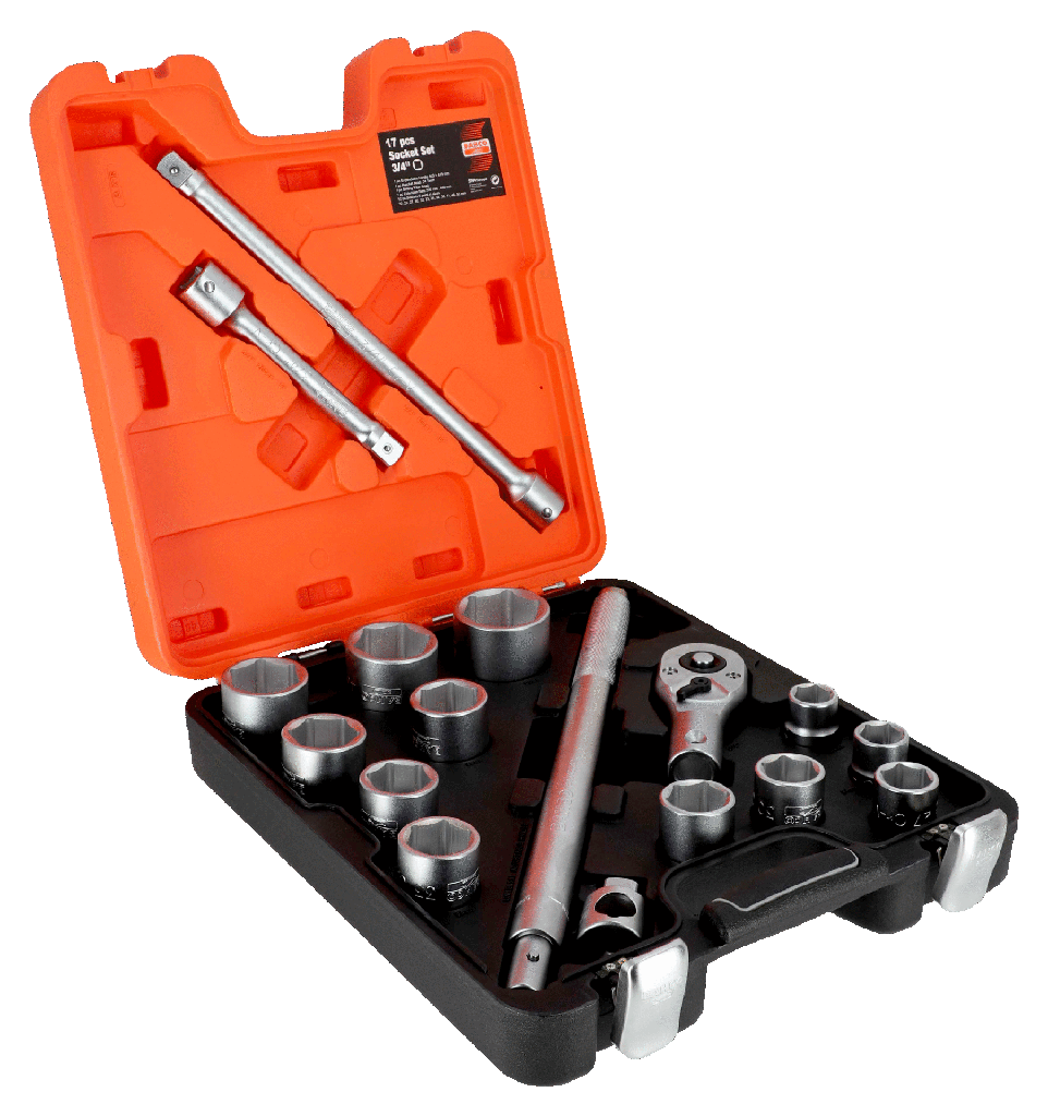 JUEGO LLAVES VASO 3/4" BAHCO SLX 17