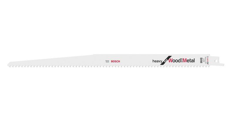 SET 2 HOJAS SIERRA SABLE BOSCH S 1411 DF HEAVY FOR WOOD AND METAL 300 mm
