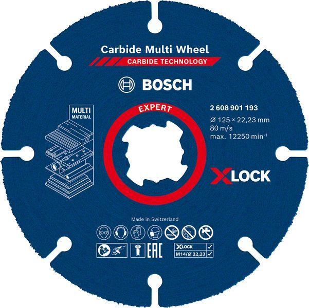 DISCOS DE CORTE EXPERT CARBIDE MULTI WHEEL X-LOCK 125MM BOSCH