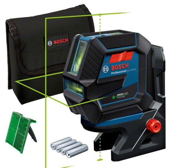 NIVEL LASER DE LÍNEAS VERDES BOSCH GCL 2-50 G