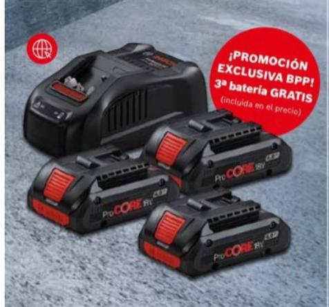 SET 3 BATERÍAS PROCORE 18V 4,0 AH Y CARGADOR GAL1880CV