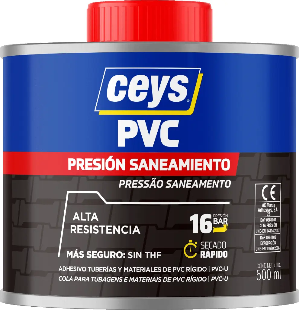 BOTE PVC PRESIÓN SANEAMINETO CON PINCEL 500 ml