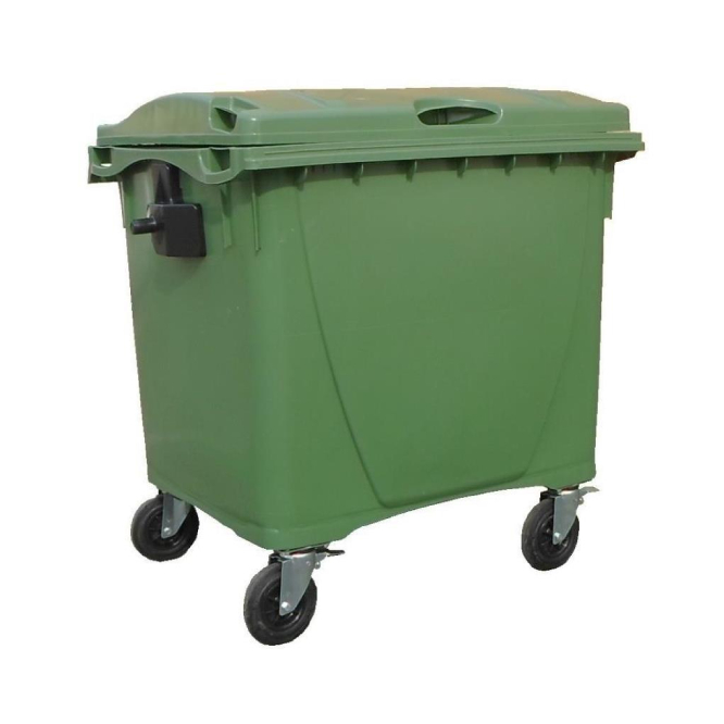 CONTENEDOR TAPA PLANA 1000 l  VERDE