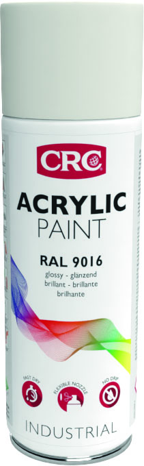 PINTURA ACRÍLICA RAL 9016 BLANCO BRILLO TRAFICO 400 ml 11683-AA CRC