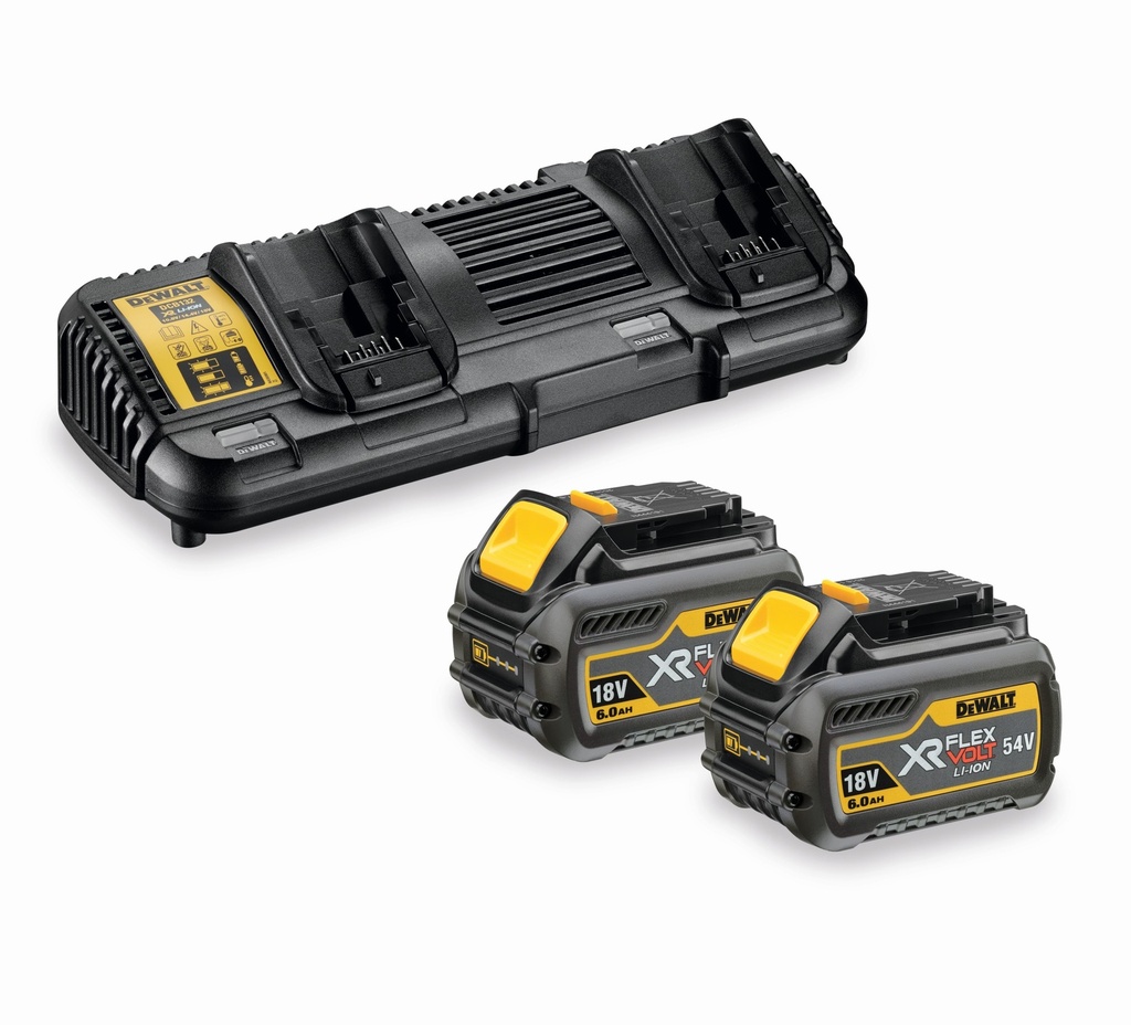 2 BATERIAS 6Ah.+CARGADOR DOBLE XR FLEXVOLT 54/18V