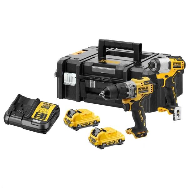 KIT 12V 2 HERRAMIENTAS: TALADRO+ATORNILLADOR IMPACTO (2 Bat.3Ah)
