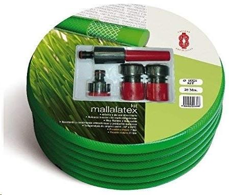 KIT MANGUERA MALLA LÁTEX 15 mm (25mts. + Racores)