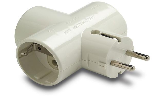 ADAPTADOR TRIPLE TT CERÁMICA 16A-250V