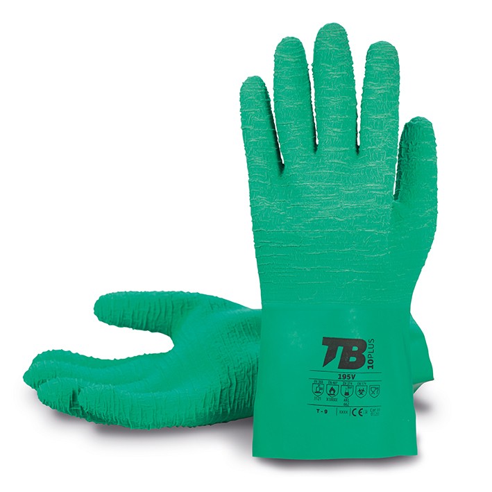 GUANTES LATEX NATURAL RUGOSO TB 195V 9