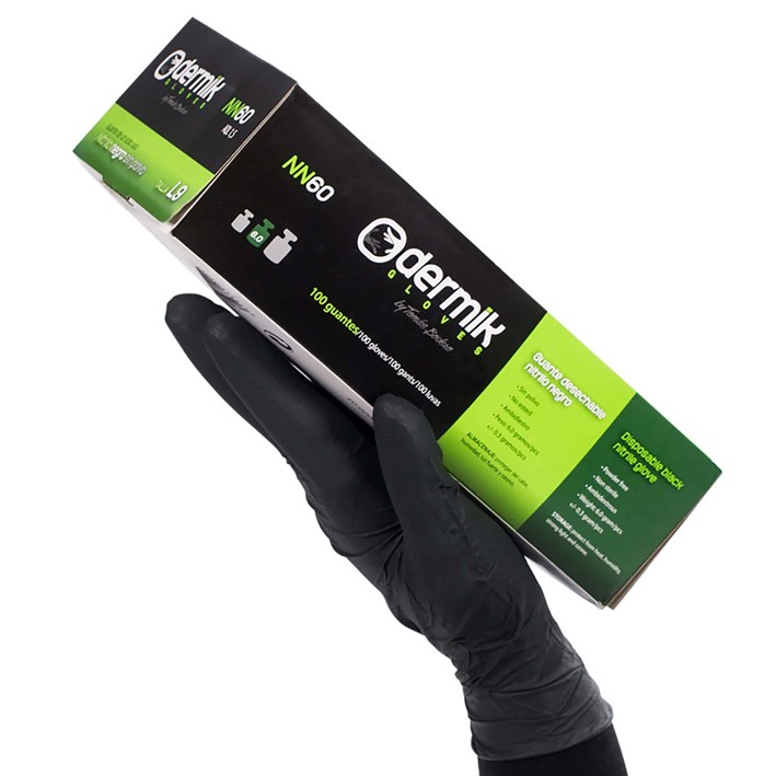 CAJA GUANTES NITRILO NEGRO SIN POLVO (100 UDS.) L