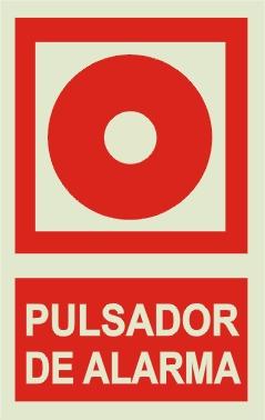 CARTEL FOTO LUMINOSO "PULSADOR DE ALARMA"