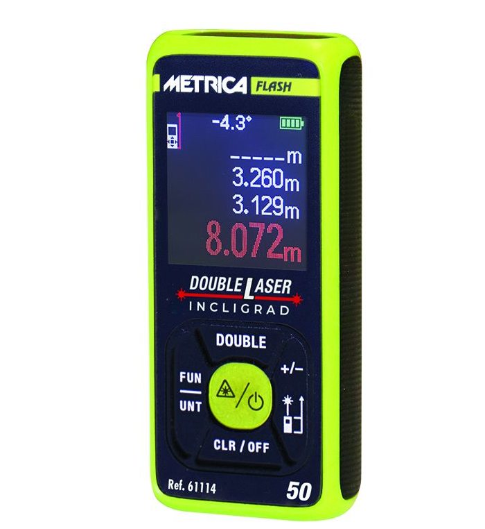 MEDIDOR METRICA FLASH DOBLE LASER 50