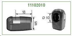 ROTULA PLÁSTICO (CABEZA 10) L18 M6